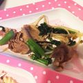 ケイぼん's cooksnap of when they made ツルムラサキと豚肉の中華炒め◎もやし入り.