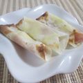 miyuki12's cooksnap of when they made 餃子の皮でおつまみハムチーズ♪蜂蜜添えて.