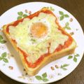 mmameco's cooksnap of when they made 朝食に　トマトソースでピザトースト.