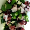 妻はベトナム人's cooksnap of when they made タコとオクラのポン酢和え.