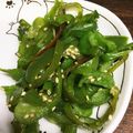 卵せんべい's cooksnap of when they made 火を使わないで☆ピーマンの簡単ナムル.