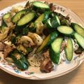 夏目隕石's cooksnap of when they made お手軽！焼き鳥とキュウリの素麺.