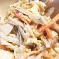 AsukA1025's cooksnap of when they made 鶏胸肉と野菜のゴマたっぷりマヨサラダ.
