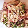 のんのん♡♬'s cooksnap of when they made レンジで一品！オクラとえのきとミョウガ.