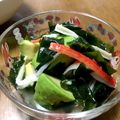 YUKIKI☆'s cooksnap of when they made アボカドの酢の物★わかめとかにかま.