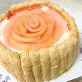 さらさら。's cooksnap of when they made ふんわり洋梨ババロアのシャルロットケーキ.