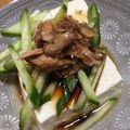 陸倫葵's cooksnap of when they made ツナとキューリのせ冷奴.