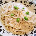 ☆yukinko's cooksnap of when they made 豆腐で♡♥明太子のクリーム風パスタ.