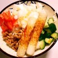 チーにゃ1004's cooksnap of when they made 簡単！オクラと山芋と納豆ネバネバ丼.