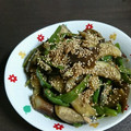 ゅぅBucchi's cooksnap of when they made なすとピーマンのごまたっぷり炒め煮.