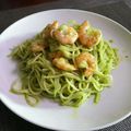 Bri's cooksnap of when they made 海老のジェノベーゼパスタ.