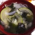 まきりん07's cooksnap of when they made お味噌汁★ズッキーニとわかめのお味噌汁.
