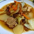 wooperk's cooksnap of when they made 厚揚げと鶏もも肉の夏の簡単フライパン煮.