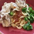 リエッチ24's cooksnap of when they made 梅だれ☆豚しゃぶとオクラの冷やしうどん.