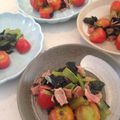 梅干しさわー's cooksnap of when they made 小松菜・プチトマトのソテー・海苔風味.