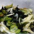 クックH0ELE7☆'s cooksnap of when they made 新玉とわかめと胡瓜のサッパリ酢の物.