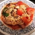 キイロイトリすけ's cooksnap of when they made トマト・ピーマン・なす☆冷製パスタ.