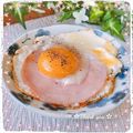結真は道産子♪'s cooksnap of when they made 可愛いハムエッグ♪.
