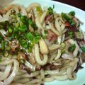 kumichon's cooksnap of when they made パスタ風♪きのこバター醤油焼きうどん.