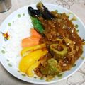 秋梔子's cooksnap of when they made ☆素揚げ野菜のっけレインボーカレー☆.