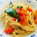 RIKIMAM。's cooksnap of when they made フレッシュバジルとトマトのパスタ.