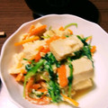 クックS3KLCL☆'s cooksnap of when they made 高野豆腐と人参と小松菜の簡単卵とじ♪.