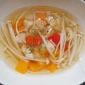 サイレントサイリン's cooksnap of when they made 簡単♪鶏ささみとパプリカ きのこのスープ.