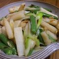 にゃおん１２１５'s cooksnap of when they made いんげんと長いものネギ生姜炒め.