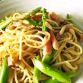 春心☆薫子's cooksnap of when they made ベーコンとアスパラとシメジのパスタ.