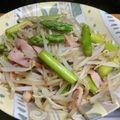 やぁちゃん0420's cooksnap of when they made アスパラ☆もやし☆ベーコン炒め.