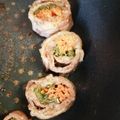 ハチ8コロ8's cooksnap of when they made 牛薄切り肉で簡単！野菜入りステーキ.