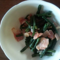 クックQEF71M☆'s cooksnap of when they made ささげ豆のベーコン炒め.