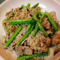 pimpa44's cooksnap of when they made アスパラと豚バラのオイマヨ黒胡椒炒め.