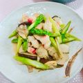 miyul0g's cooksnap of when they made 海老とアスパラのオイスターバター炒め.