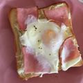 ＊なみへい＊'s cooksnap of when they made とろ〜りハムエッグで キャベツトースト.