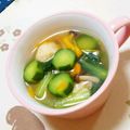 ネコかえる's cooksnap of when they made たっぷり野菜と鶏団子の中華スープ♪.