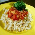 ☆micoco☆'s cooksnap of when they made ☆簡単トマトとツナと大葉の冷製フジッリ☆.