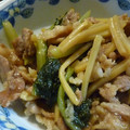 みつこdelux's cooksnap of when they made 超簡単！豚肉と野沢菜漬けの炒め物.