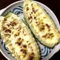 popokko123's cooksnap of when they made ゴーヤで簡単カレーマヨチーズ焼き.