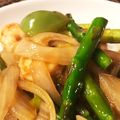 Lei14's cooksnap of when they made 海老とアスパラのオイスターバター炒め.