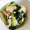 のの。's cooksnap of when they made 簡単　一品！　小松菜と　椎茸の　卵とじ！.