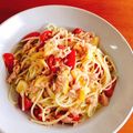 Li−Li's cooksnap of when they made トマトとツナの即席！塩レモンパスタ.