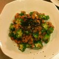 erika109's cooksnap of when they made ネバネバでネバーギブUP！納豆オクラ♡.