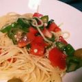 クックGPOM6N☆'s cooksnap of when they made トマトとオクラの和風冷製パスタ.