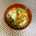 ☆なあなクック☆'s cooksnap of when they made 水菜と落とし卵の味噌汁.