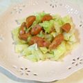 violets's cooksnap of when they made ウインナーと春キャベツの炒め物.