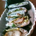 こっちゃん＊＊'s cooksnap of when they made 裏技！おにぎらずを簡単綺麗に切る方法。.