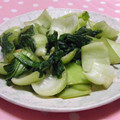 shouko's cooksnap of when they made ♪青梗菜とほうれん草のごま油いため♪.