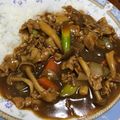 イヌチン's cooksnap of when they made 本格的☆キノコとアスパラ入りポークカレー.