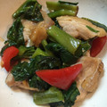 anemonenan's cooksnap of when they made つるむらさきと鶏もも肉のニンニク炒め.